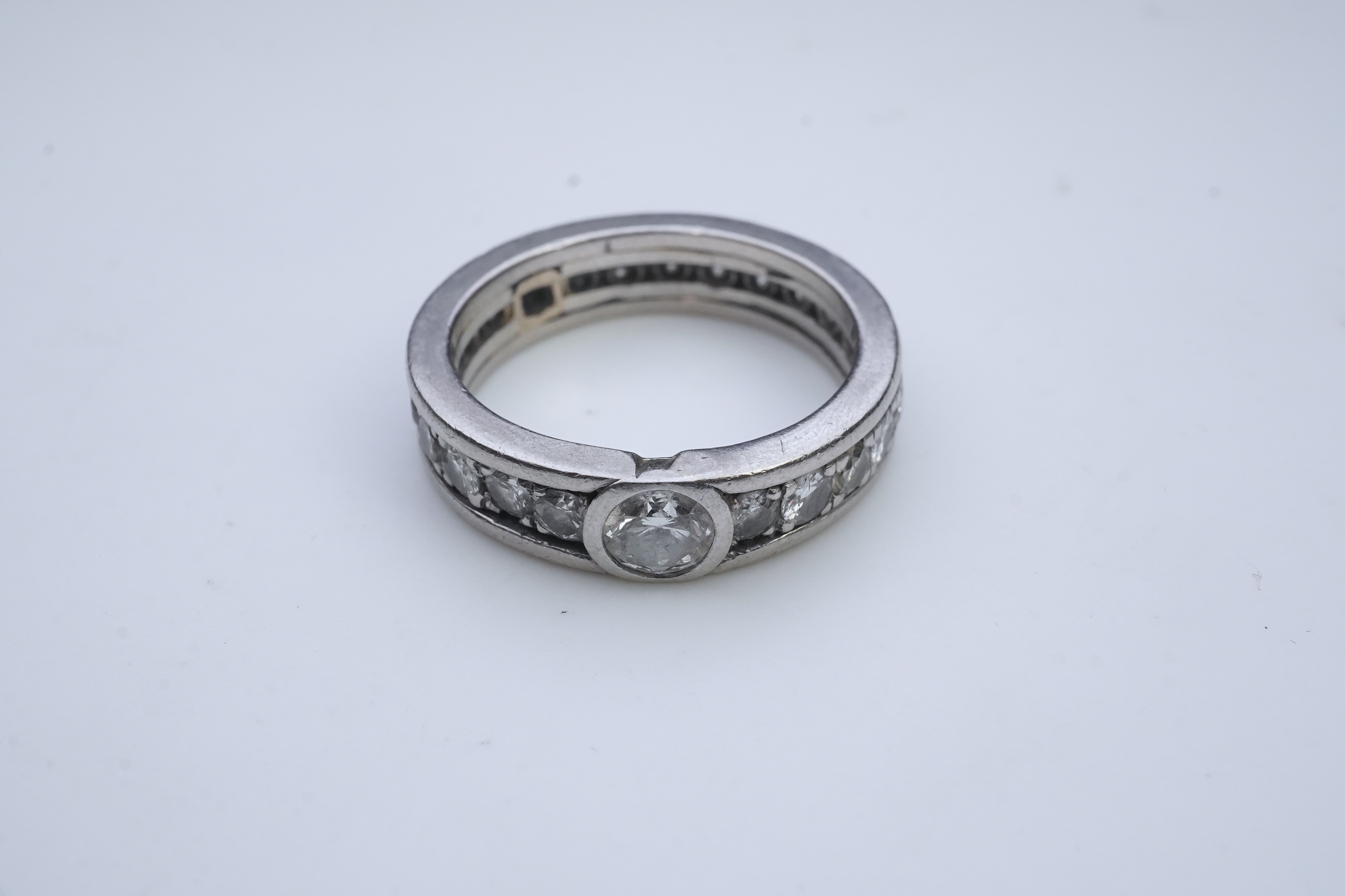 A diamond eternity ring